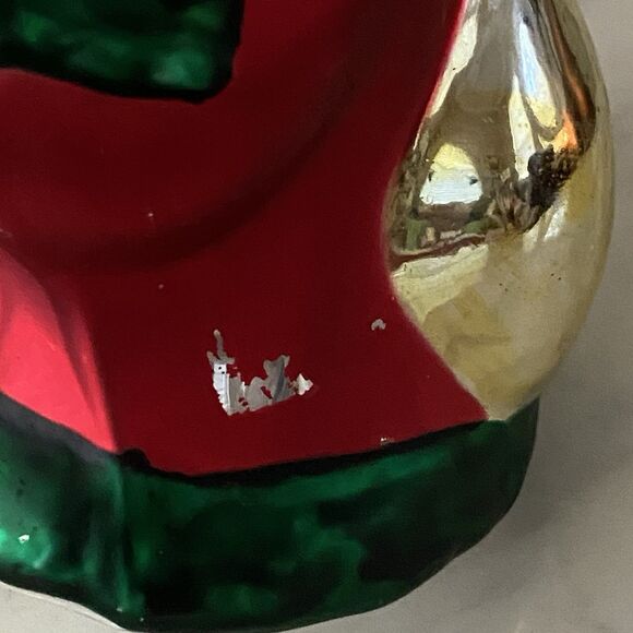 OLD WORLD Santa Claus Hanging Christmas Ornament Bell Glass 4.5in - Picture 4 of 7